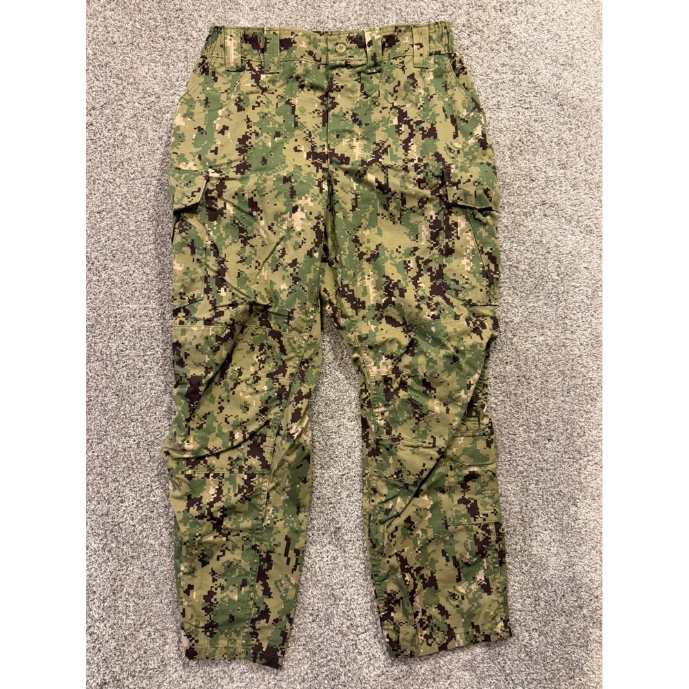 US Navy Cargo Pants Men Large Green NWU Type III AOR2 Digital Camo Ripstop NWUII